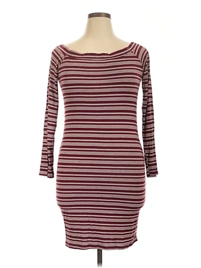 Pre-owned Rue21 Casual Dress In Burgundy