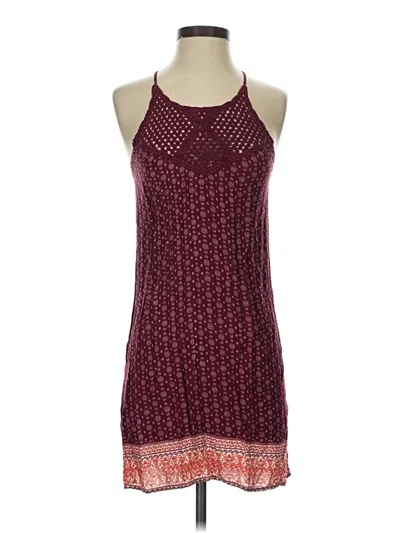 Pre-owned Rue21 Casual Dress In Burgundy