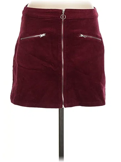 Pre-owned Rue21 Casual Skirt In Burgundy