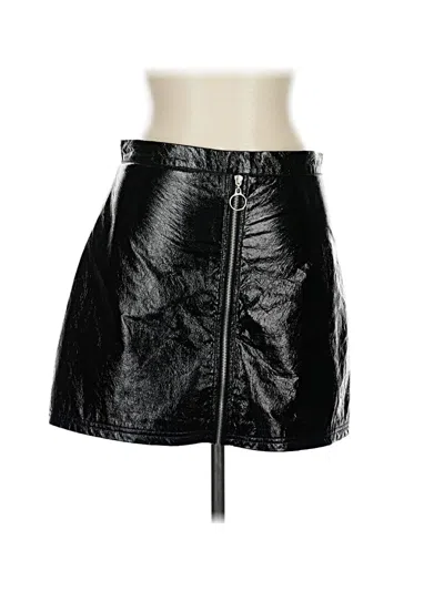 Pre-owned Rue21 Faux Leather Skirt In Black