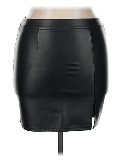 Pre-owned Rue21 Faux Leather Skirt In Black