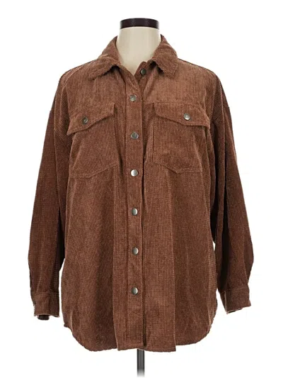 Pre-owned Rue21 Fleece Jacket In Brown
