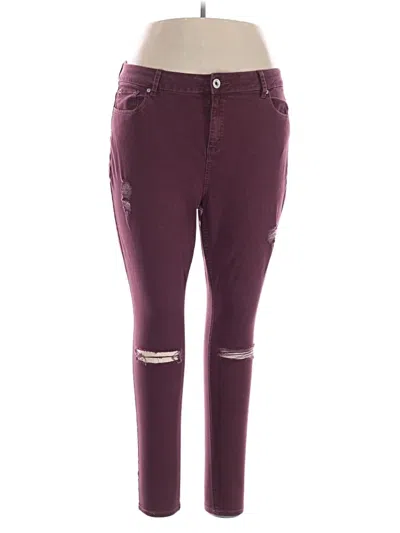 Pre-owned Rue21 Jeggings In Burgundy