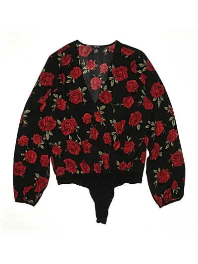 Pre-owned Rue21 Long Sleeve Blouse In Black