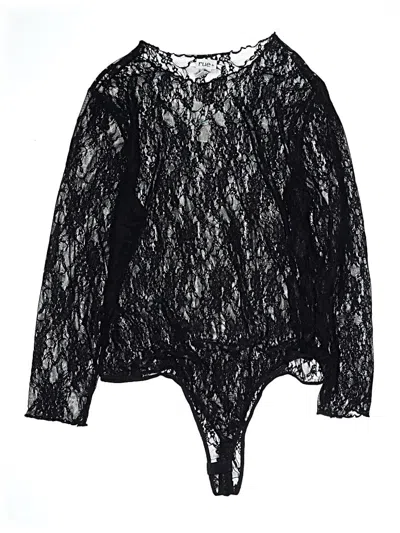 Pre-owned Rue21 Long Sleeve Blouse In Black