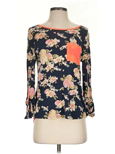 Pre-owned Rue21 Long Sleeve Blouse In Black
