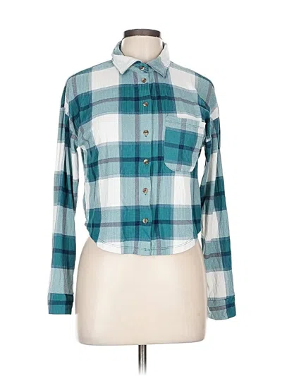 Pre-owned Rue21 Long Sleeve Blouse In Blue