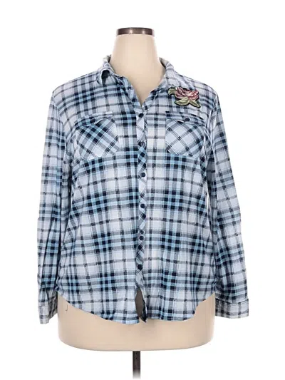 Pre-owned Rue21 Long Sleeve Blouse In Blue