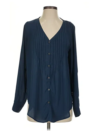 Pre-owned Rue21 Long Sleeve Blouse In Blue