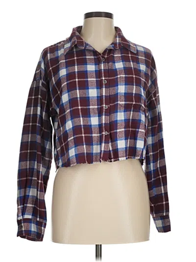 Pre-owned Rue21 Long Sleeve Blouse In Brown