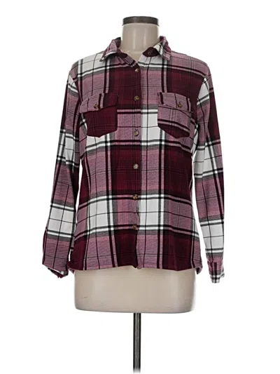 Pre-owned Rue21 Long Sleeve Blouse In Burgundy
