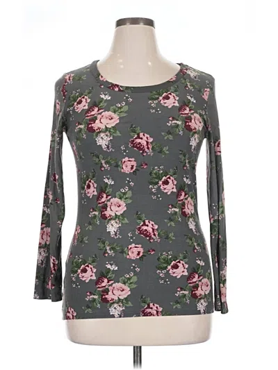 Pre-owned Rue21 Long Sleeve Blouse In Gray