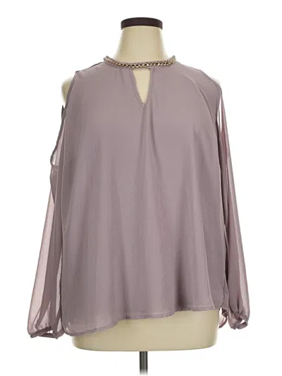 Pre-owned Rue21 Long Sleeve Blouse In Gray