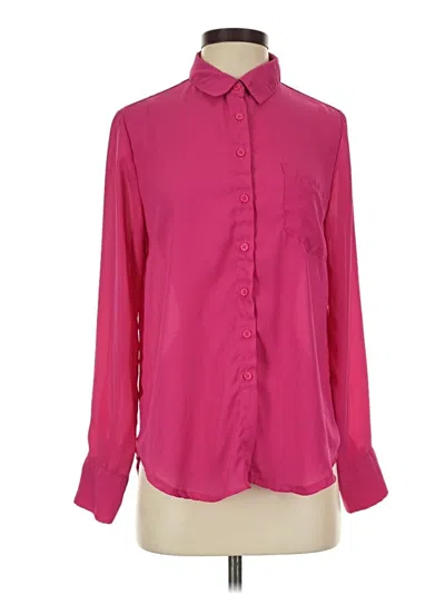 Pre-owned Rue21 Long Sleeve Blouse In Pink