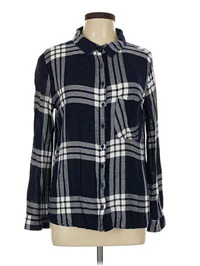 Pre-owned Rue21 Long Sleeve Button Down Shirt In Blue
