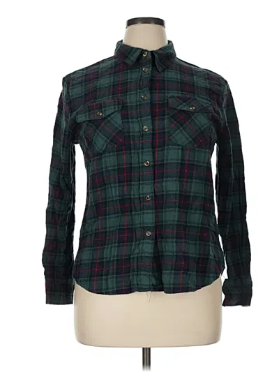 Pre-owned Rue21 Long Sleeve Button Down Shirt In Green
