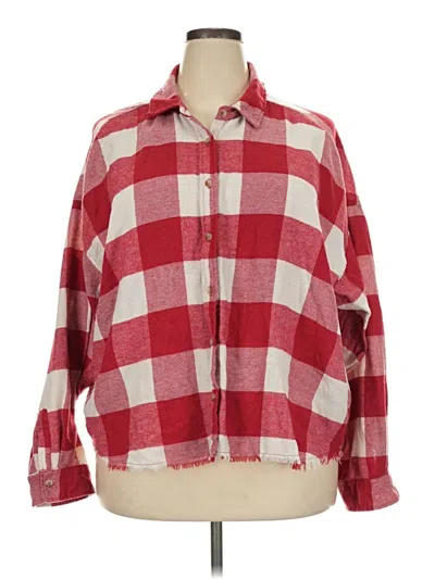 Pre-owned Rue21 Long Sleeve Button Down Shirt In Red