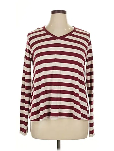 Pre-owned Rue21 Long Sleeve T-shirt In Burgundy