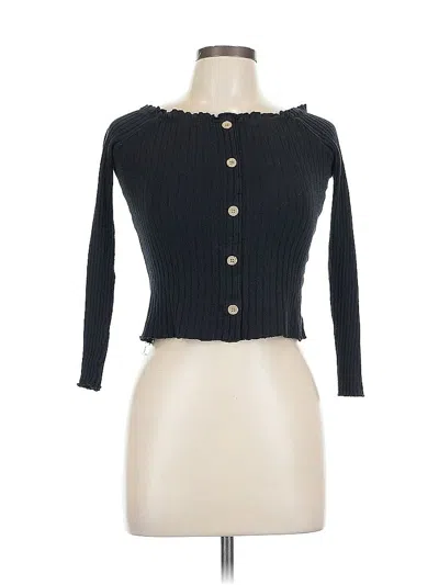 Pre-owned Rue21 Long Sleeve Top Black Sweetheart Neckline Tops