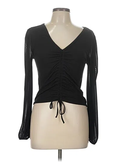 Pre-owned Rue21 Long Sleeve Top Black Sweetheart Neckline Tops