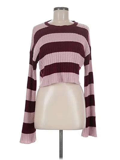 Pre-owned Rue21 Long Sleeve Top Burgundy Boatneck Tops