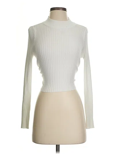 Pre-owned Rue21 Long Sleeve Top Ivory Turtleneck Tops In White
