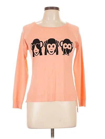 Pre-owned Rue21 Long Sleeve Top Pink Boatneck Tops