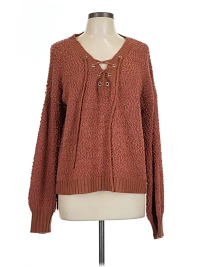 Pre-owned Rue21 Pullover Sweater In Brown