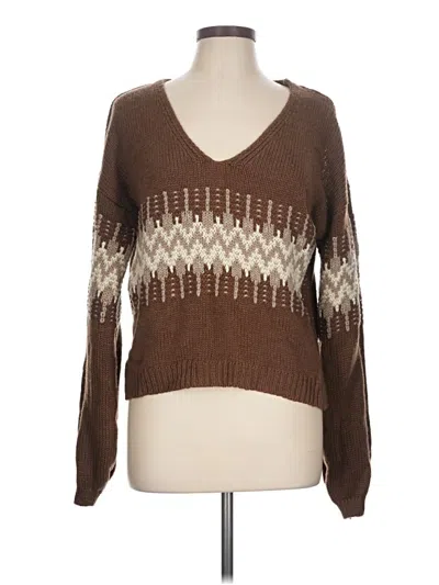 Pre-owned Rue21 Pullover Sweater In Brown