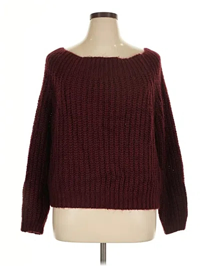Pre-owned Rue21 Pullover Sweater In Burgundy