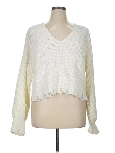 Pre-owned Rue21 Pullover Sweater In White