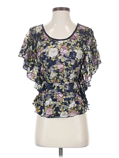 Pre-owned Rue21 Short Sleeve Blouse In Blue