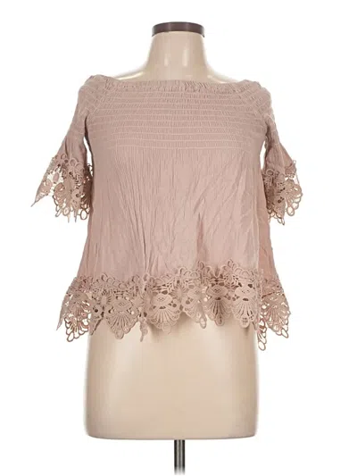 Pre-owned Rue21 Short Sleeve Blouse In Brown
