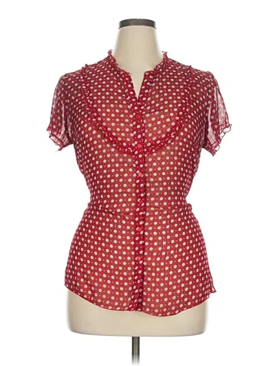 Pre-owned Rue21 Short Sleeve Blouse In Red