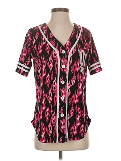 Pre-owned Rue21 Short Sleeve Blouse In Red