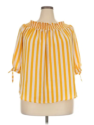 Pre-owned Rue21 Short Sleeve Blouse In Yellow