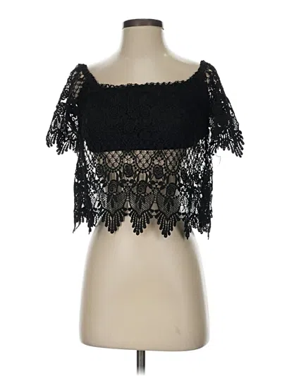 Pre-owned Rue21 Short Sleeve Top Black Strapless Neckline Tops