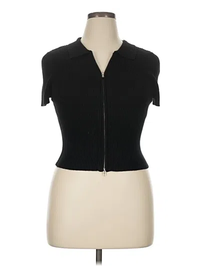Pre-owned Rue21 Short Sleeve Top Black Sweetheart Neckline Tops