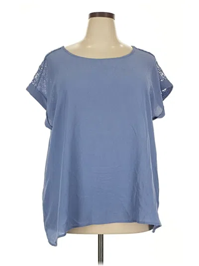 Pre-owned Rue21 Short Sleeve Top Blue Scoop Neck Tops