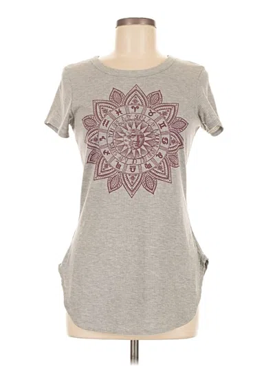 Pre-owned Rue21 Short Sleeve Top Gray Crew Neck Tops