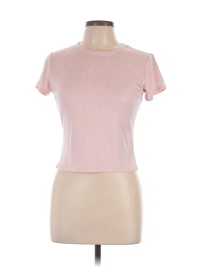 Pre-owned Rue21 Short Sleeve Top Pink Mock Neckline Tops