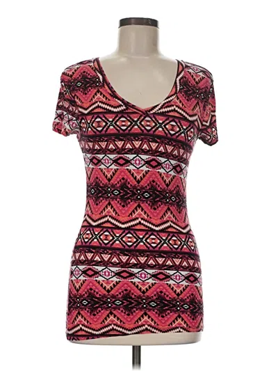 Pre-owned Rue21 Short Sleeve Top Red Sweetheart Neckline Tops