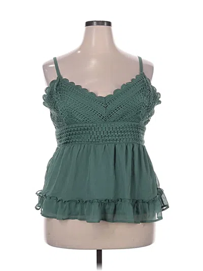 Pre-owned Rue21 Sleeveless Blouse In Green