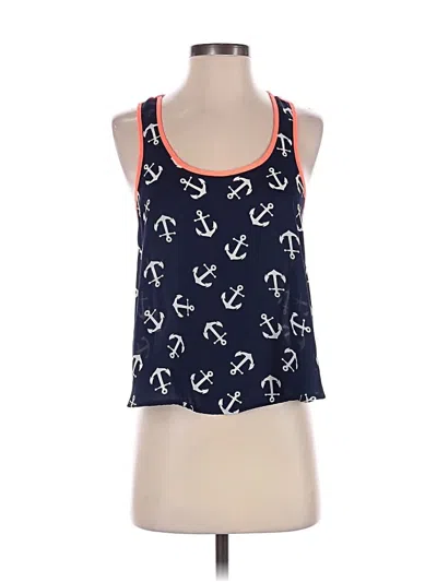 Pre-owned Rue21 Sleeveless Top Blue Halter Neckline Tops
