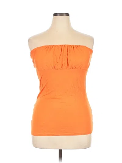 Pre-owned Rue21 Sleeveless Top Orange Strapless Neckline Tops