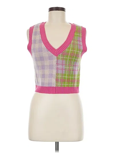 Pre-owned Rue21 Sleeveless Top Pink V Neck Tops