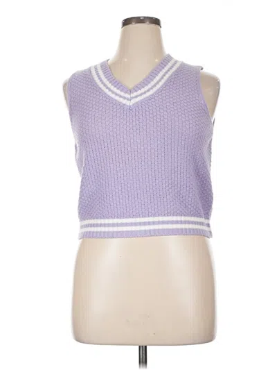 Pre-owned Rue21 Sleeveless Top Purple V-neck Tops