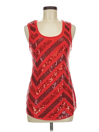 Pre-owned Rue21 Sleeveless Top Red Scoop Neck Tops