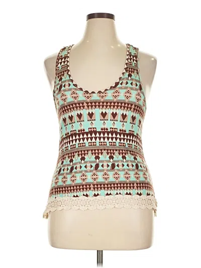 Pre-owned Rue21 Tank Top Teal Halter Neckline Tops In Blue