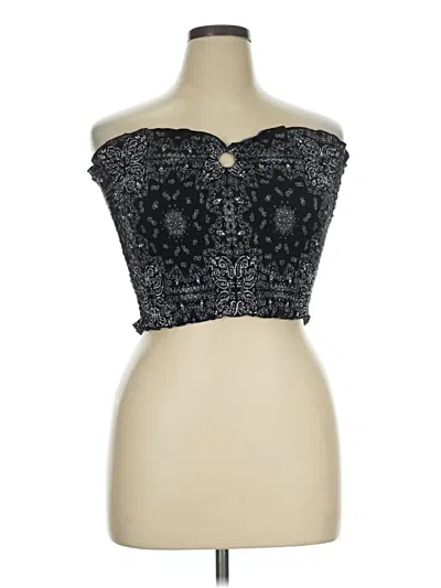 Pre-owned Rue21 Tube Top Black Strapless Neckline Tops